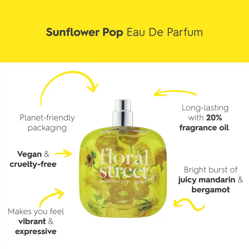 Floral Street Sunflower Pop Eau De Parfum - Citrus Fruity Floral Scent, Vegan, Cruelty-Free, Award-Winning British Fragrances 1
