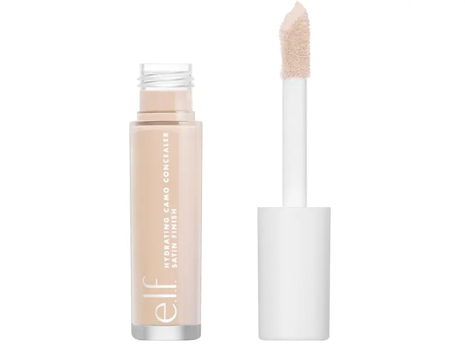 e.l.f Hydrating Satin Camo Concealer in Deep Chestnut for Makeup and Foundation elf skin care ekin sura diant glow cosmetics