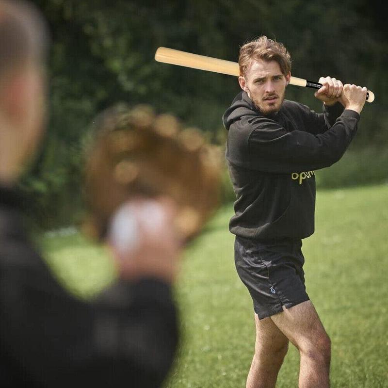 Wooden Baseball Bat Heavy Duty Rounders Softball Training 36" Natural Wood 5