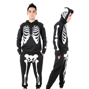 NOROZE Unisex Mens Halloween Skeleton-Themed Tracksuit Set Womens Halloween Printed Tracksuit 2 Piece Set Hoodie With Joggers Pants Adult Jumpsuit UK Sizes S-XXL