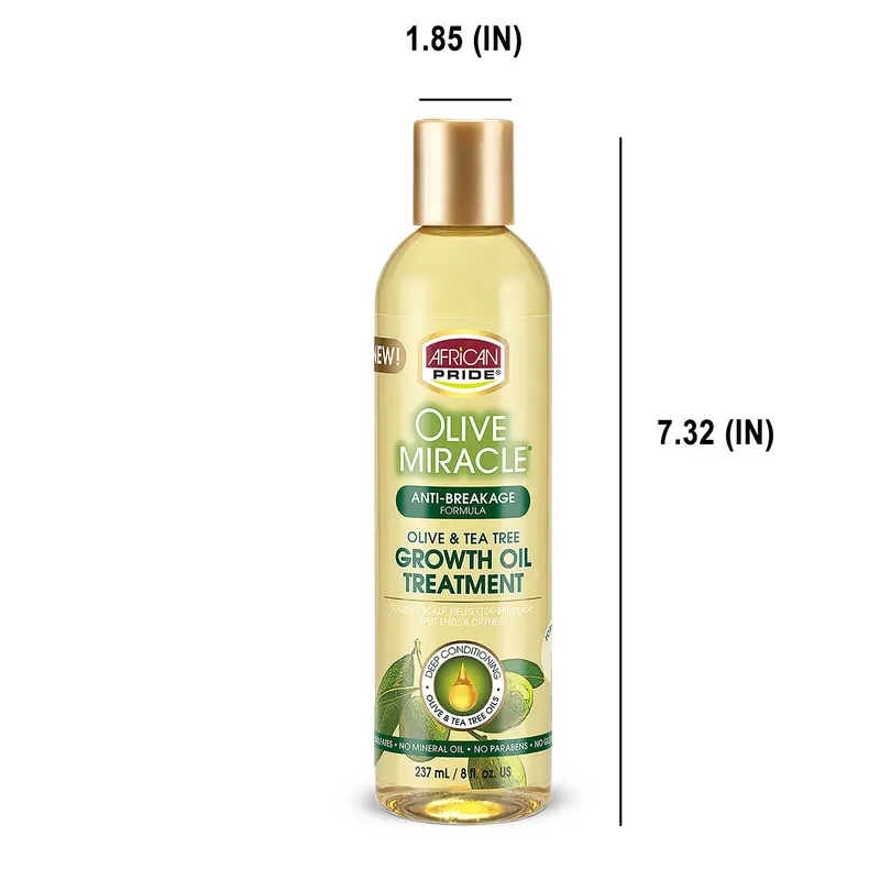 African Pride Olive Miracle Anti-Breakage Maximum Strengthening Growth Oil 237 ml/8 fl.oz 4