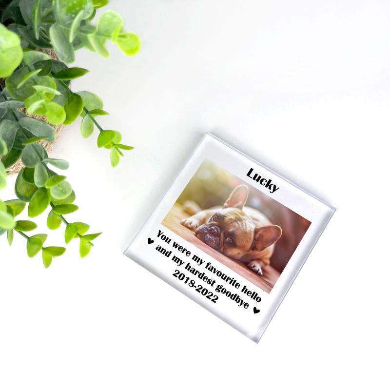 Personalised Pet Photo Block Gift Dog Puppy Memorial Gift 5