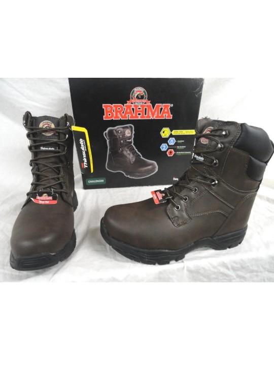 Product Introduction of BRAHMA CHALLENGER MENS BROWN LEATHER INSULATED STEEL TOE WORK BOOTS 1