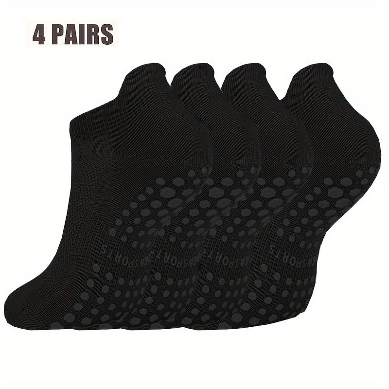 ANIELGARD   4pcs Women's Breathable Non-Slip Yoga Socks, Perfect for Pilates, Barre, Ballet and Home Exercise, Comfortable to Wear. 8