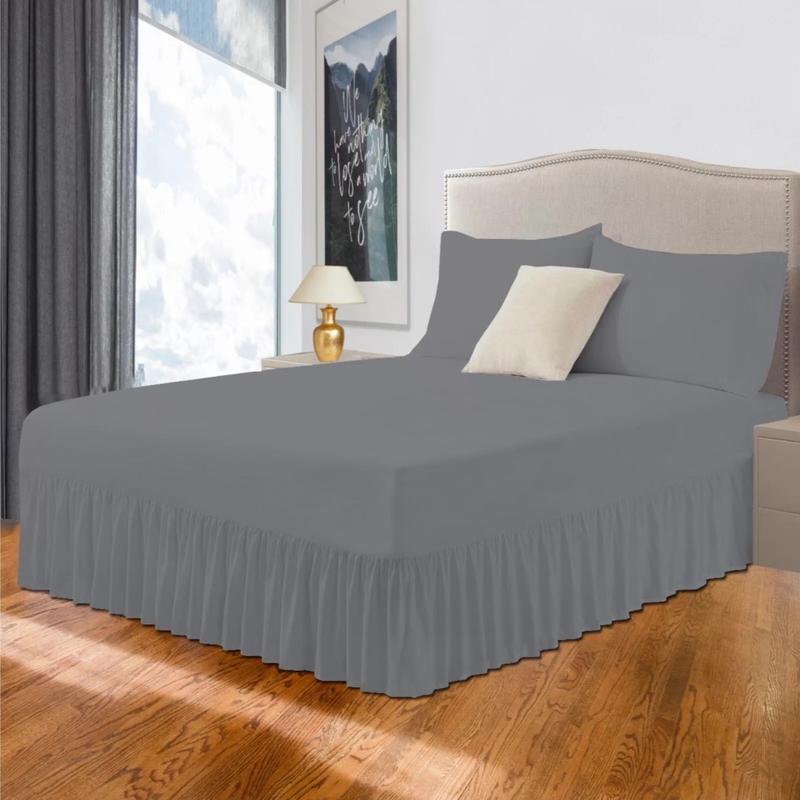 Plain Valance Sheet Percale Egyptian Cotton Fitted Sheets | Easy Care 16" / 40cm Extra Deep Frilled Valance Fitted Bed Sheet - Machine Washable - Single Small Double (4FT) Double King Super King Sizes-Wrinkle Fade Stain Resistant. 7