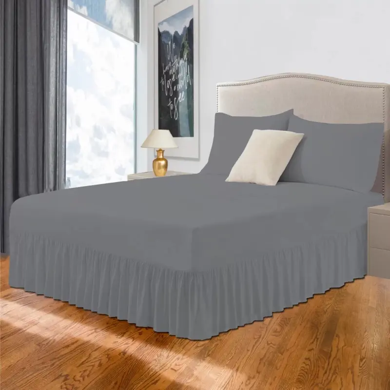 Plain Valance Sheet Percale Egyptian Cotton Fitted Sheets | Easy Care 16" / 40cm Extra Deep Frilled Valance Fitted Bed Sheet - Machine Washable - Single Small Double (4FT) Double King Super King Sizes-Wrinkle Fade Stain Resistant. 7