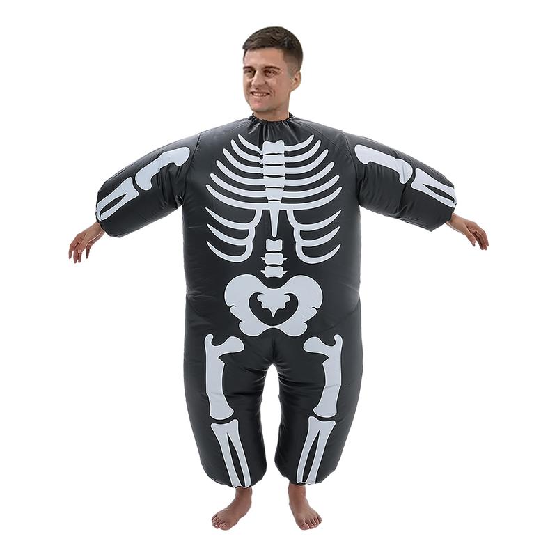 Product Introduction of Lifeideas Halloween Skeleton Inflatable Costume for Adult Menswear Clothing Underwear Midi - Black and White - Long Sleeve 1