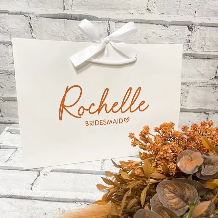 Bridesmaid Personalised Gift Bag | Ribbon or No Ribbon 1
