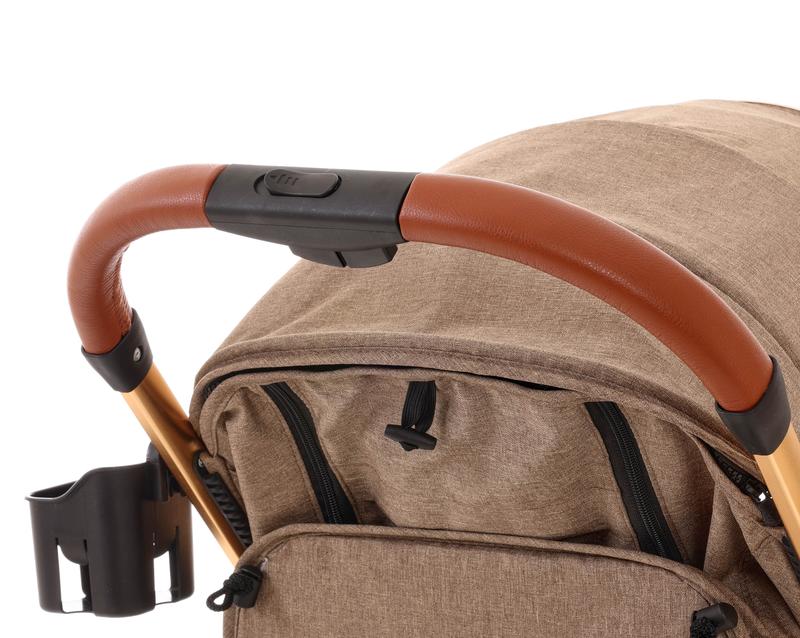 Kidcol Airline Approved Baby Stroller - Foldable, Lightweight - Khaki Gold essentials 6