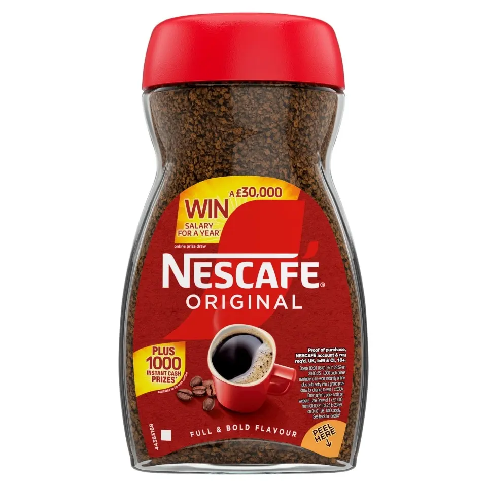 Nescafé Original Coffee Instant 200g- Coffee Time, Roast, Caffeine,  Beverage - Approx. 111 Cups Bean Perfume Aroma, Nescafe Taffy