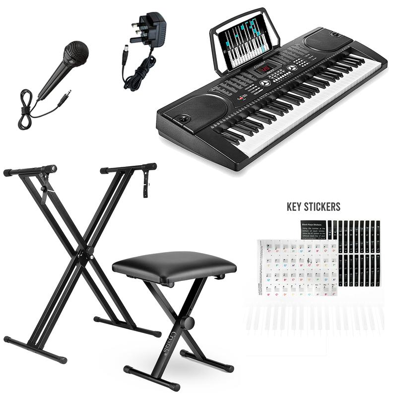Product Introduction of Crystals 61-Key Digital Piano Keyboard with Optional Stand and Stool for Customized Setup 22
