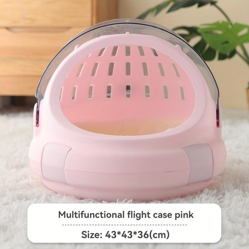 Portable Space Capsule Cat Carrier - Transparent ABS Travel Bag with Panoramic View for Emergency Outings 3