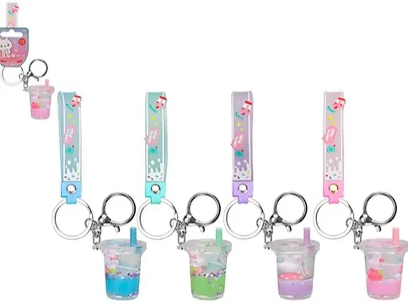 Keyring Slurpy Takeaway Cute Cup, for bags, keys, jackets