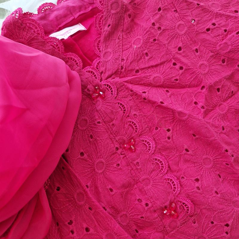 Mother daughter hot pink chikenkari (0-4 years and XS-XXL) - Pakistani baby girl kid matching Indian desi bollywood suit eid diwali navratri wedding baraat walima 1