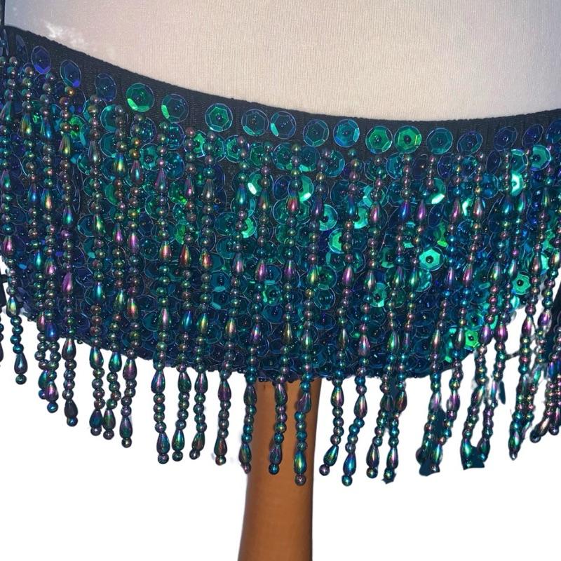 Product Introduction of Mermaid Green Sequin Tassel Leotard for Women - Festival Fashion & Dance Costume - Comfortable, Statement, Stitch, Fits, Medium, Piece 6