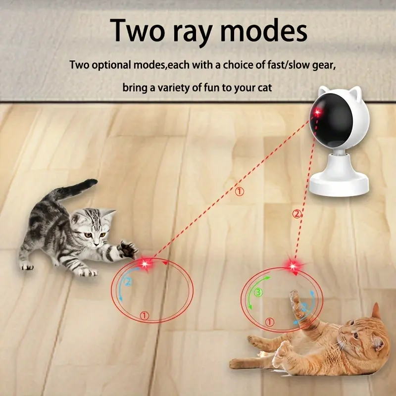 Portable USB Rechargeable Laser Cat Toy - Safe Low-Power Light for Indoor Interactive Play 0
