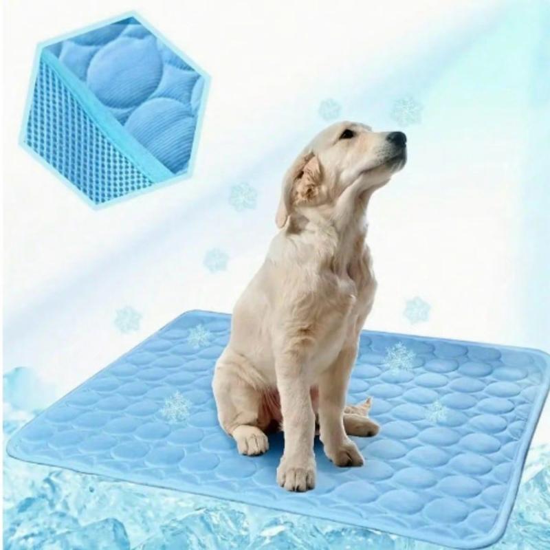 Pet Cooling Pad: crafted for your furry friend's comfort. Our Dog Ice Silk Bed Mat offers a washable and reusable solution, perfect for both outdoor adventures and indoor relaxation. Keep your pet cool and content, no matter the weather. 0