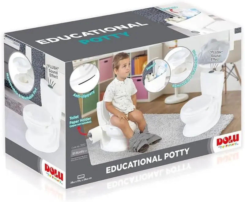 Toddler Educational Potty Training Toilet, White - 18 Months+ 3