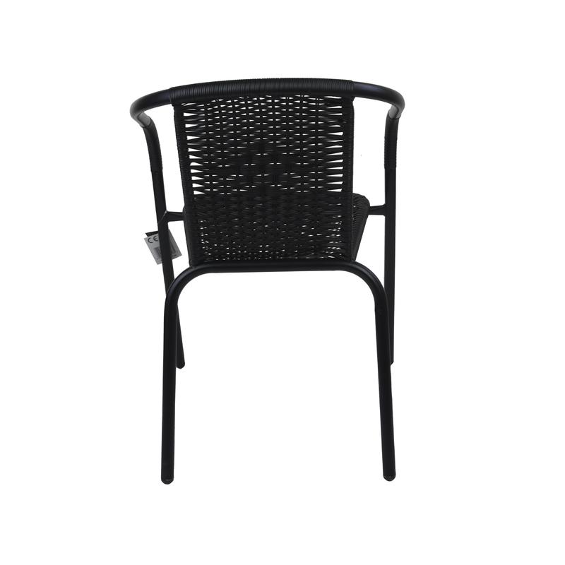 Marko Outdoor 3/5 Piece Bistro Sets Black Wicker Table Chair Patio Garden Rattan Summer Furniture Diner Home 8