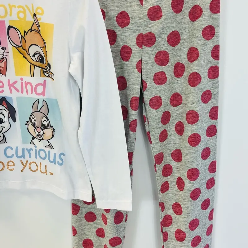 Disney Animals Girls Pyjama Set - featuring Marie the cat, Bambi, 101 Dalmatians and thumper 3