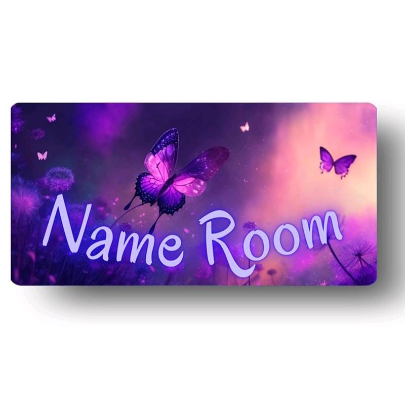 Room Sign Bedroom Accessories, Custom Name Plaque, Metal Aluminium Door Sign for Boys & Girls Room, Gift for Boyfriend Text, Girlfriend Letters, Message - Kids Room, Nursery, Brother, Sister Christmas Gifts, Home Decor Poster Print Set Waterproof 3