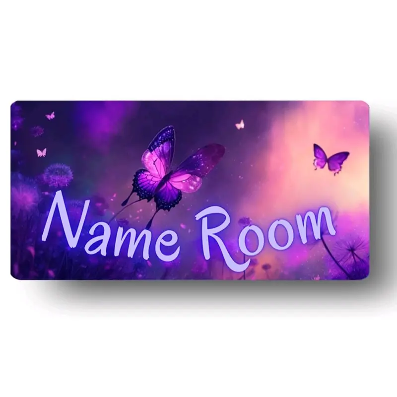 Room Sign Bedroom Accessories, Custom Name Plaque, Metal Aluminium Door Sign for Boys & Girls Room, Gift for Boyfriend Text, Girlfriend Letters, Message - Kids Room, Nursery, Brother, Sister Christmas Gifts, Home Decor Poster Print Set Waterproof 3