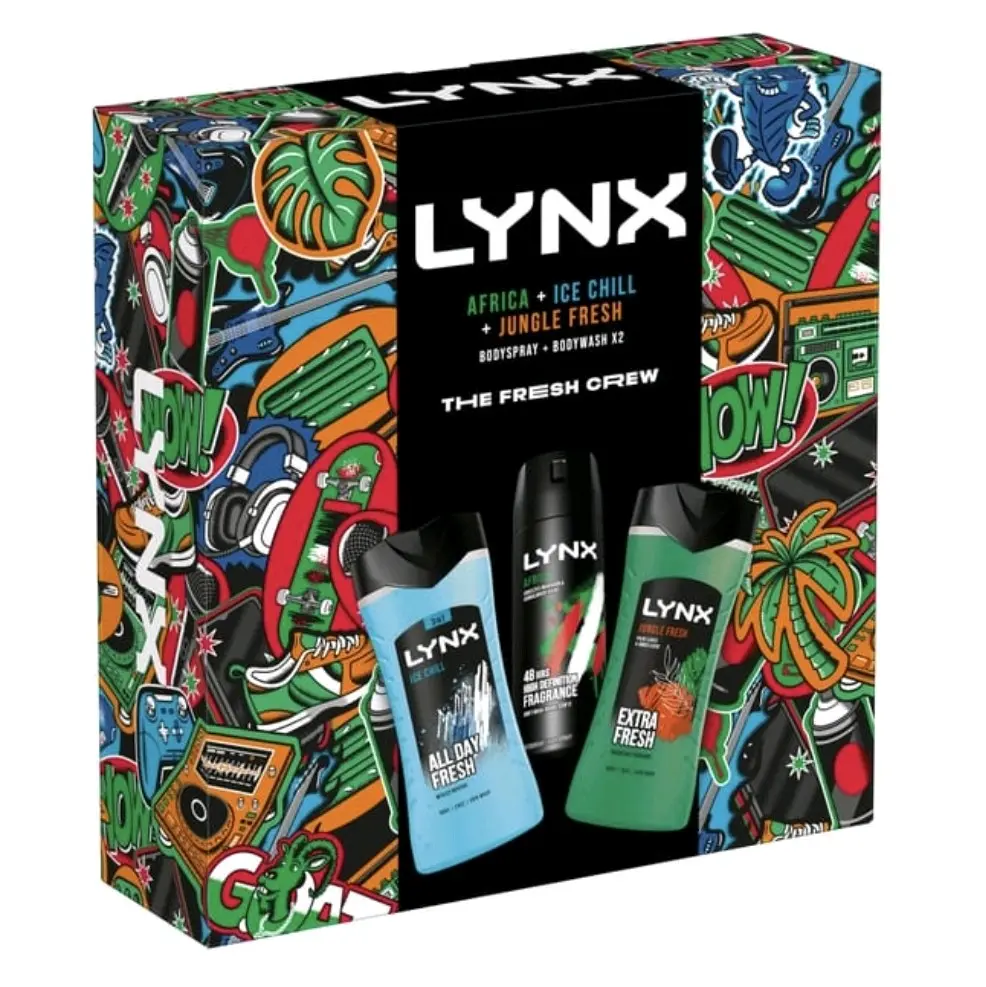 Lynx Trio Gift Set  Fresh Crew - Africa/Ice Chill/Jungle Fresh Body Care
