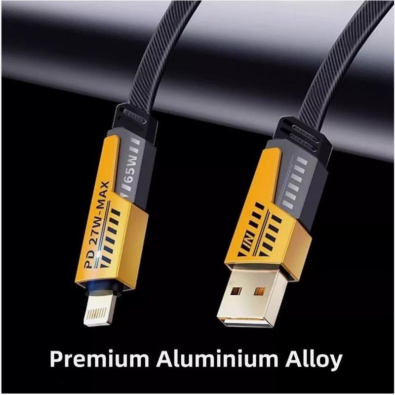 Pack of 2 | 4 in 1 Multi USB PD Charger Charging Cable Cord for iPhone USB C Samsung Android | Durable, Devices 5