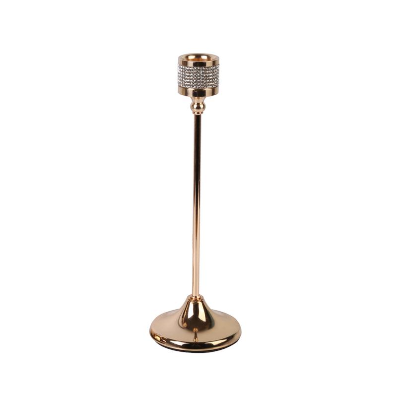 Product Introduction of Gold Candlestick Holder Set of 3 for Taper Candle - Metal Decorative Candle Holder for Fireplace, Mantel, and Dining Table - Ornaments Ornaments Antique Iron Box 11