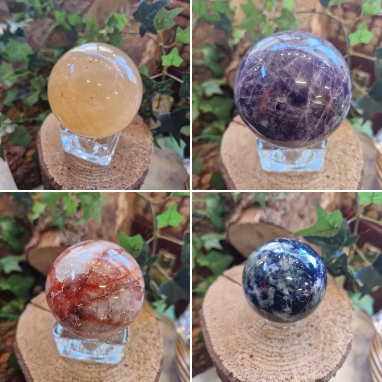 Various Crystal Spheres for Home Decor and Healing