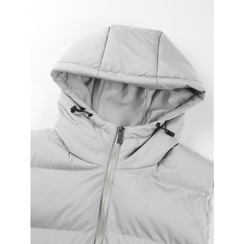 Men's Hooded Zipper Quilted Vest 2
