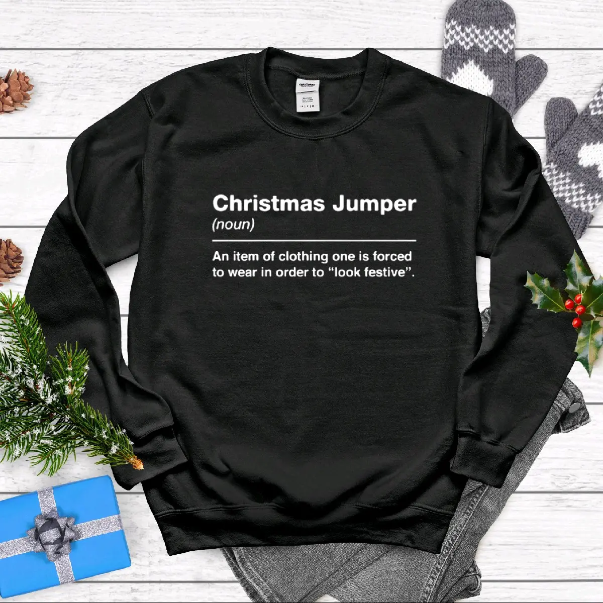 Christmas Funny Jokes Jumper, Christmas Sweater, Festival Holiday Season Gift Jumper, Funny Xmas Joke Gift Tops, Unisex  Adult Sweatshirt