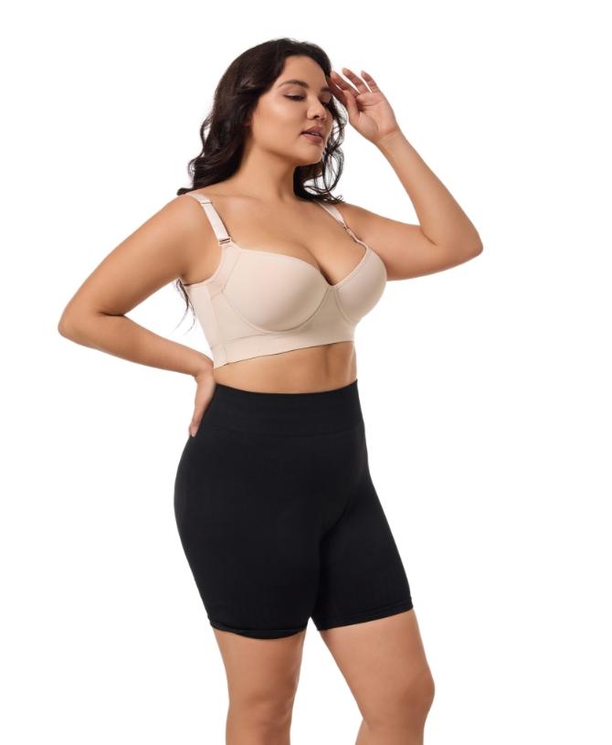 Product Introduction of [Curlady]Back Smoothing Bra PushUp Plus Size Bra HideBack Fat NoUnderwear Simple Wireless3/4Coverage Comfort Seamless Bra 9