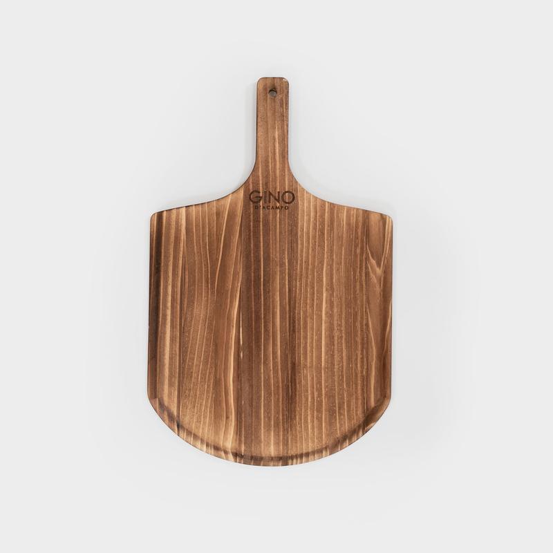 Wooden Serving Board - Premium Pine Burnt Wood Finish for Kitchen or Outdoors - Gino Pizza Ovens 2