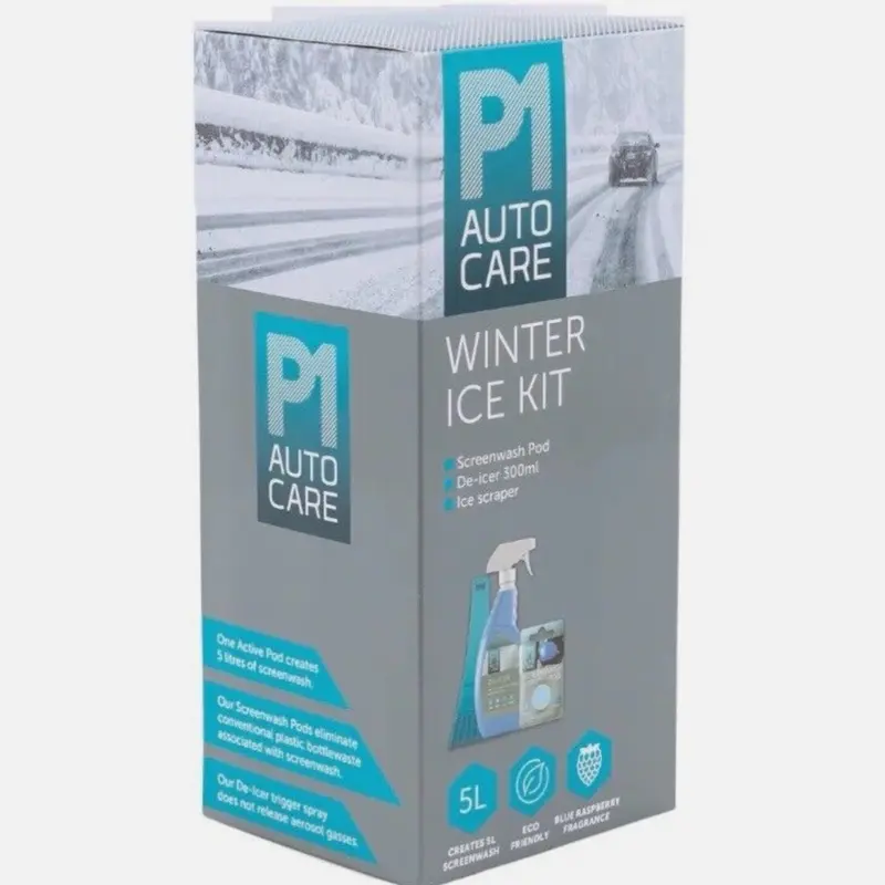 P1 Autocare Winter Kit - De-Icer with Screenwash Pod & Ice Scraper trigger sprayer 0