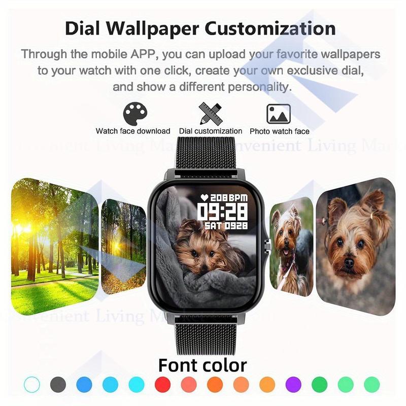 Product Introduction of Men's & Women's Smart Watch: Track Calories, Heart Rate, Sleep, Blood Pressure & More! Compatible With Android & IOS. Devices Wearable Smartphone( non-watertight) 1