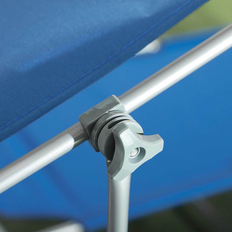Outsunny Sun Lounger, with Adjustable Face Canopy - Bright Blue 7