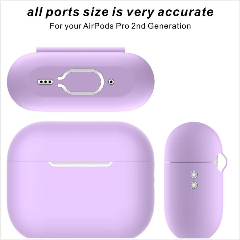JMF Tech Case compatible with AirPods Pro 1st, 2rd Gen Cover Portable Silicone Skin Protective Cover with Keychain (Support Wireless Charging) for AirPods Pro 1st & 2nd, 3rd Generation. 3