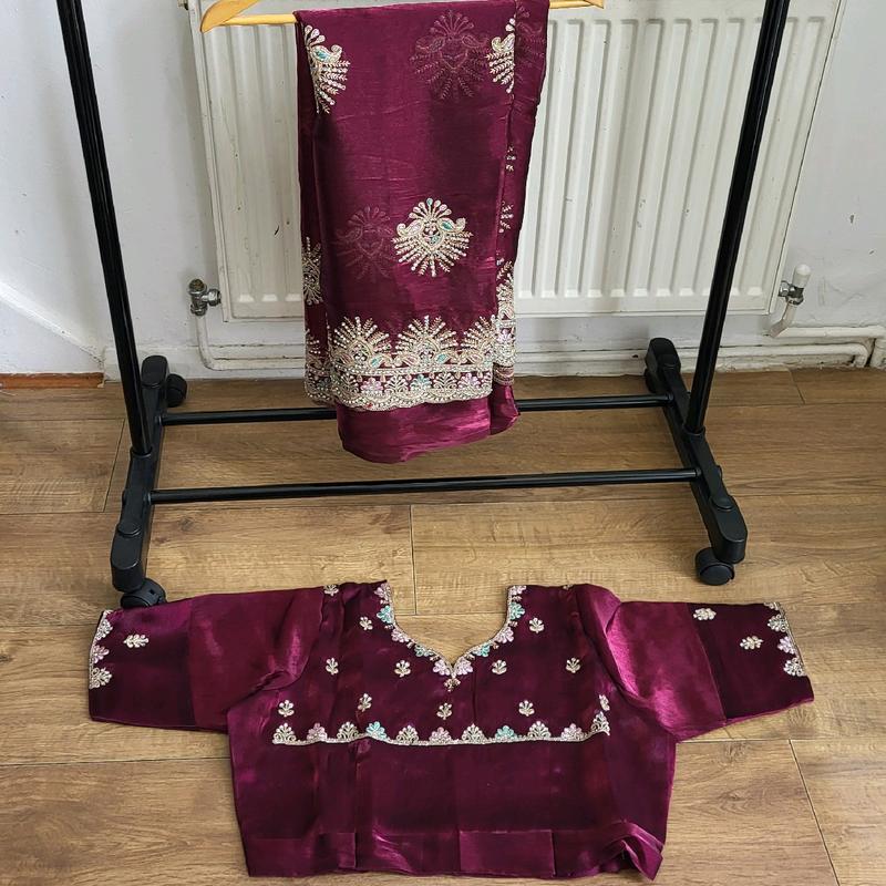 Burbury silk saree With Ready Blouse 1