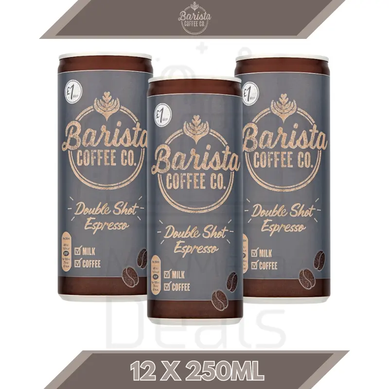 Barista Coffe Co. Double Shot Espresso 12 Or 24 X 250ML Bulk Pack Coffee Beverage 4