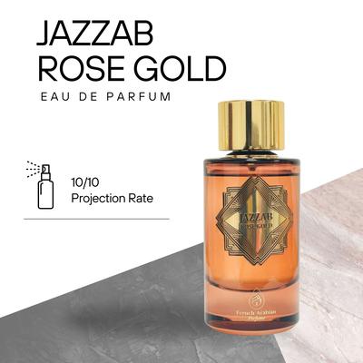 Jazzab Rose Gold 100ml EDP Perfume for Women Men Spray Arabian Aroma ...