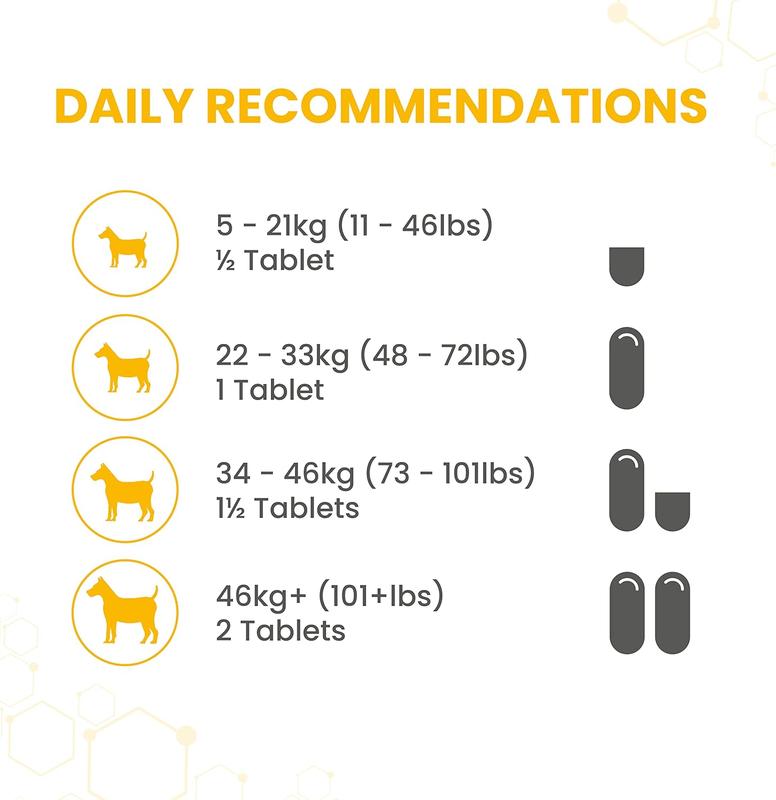 Vetzyme High Strength Flexible Joint Supplements for Senior Dogs (90 Tablets) - Hip and Joint Care with Chondroitin and Glucosamine, Tasty Chicken Flavour 5