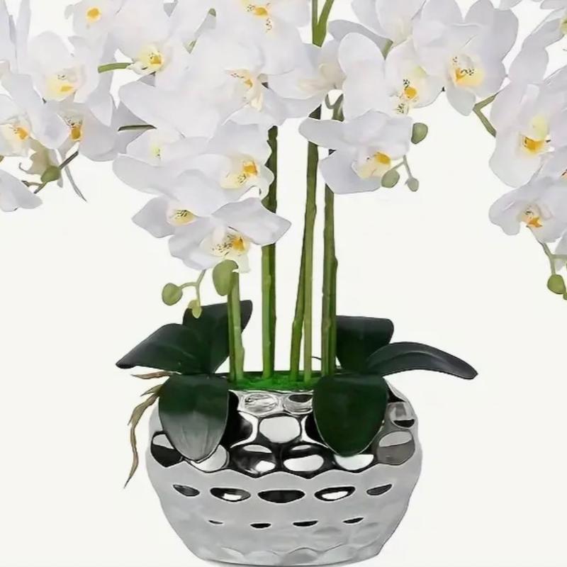 Decorative Lifelike Artificial Orchid for Home Office without  the vase 0