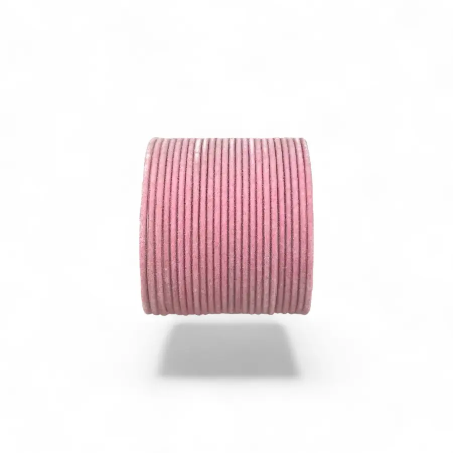Baby Pink Velvet churi bangles , pack of 24 individual bangles