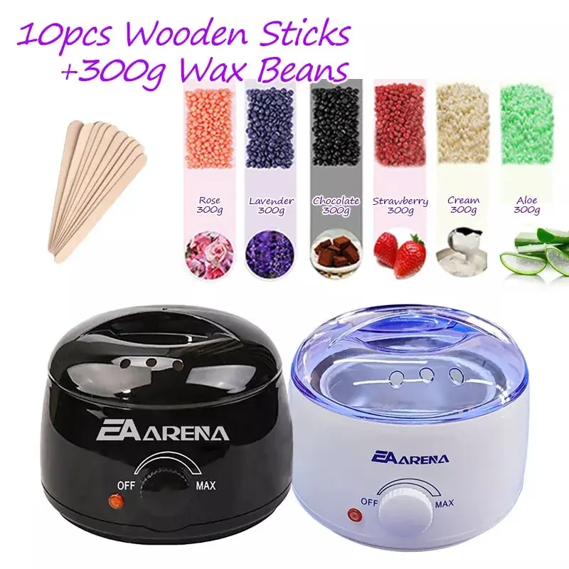 Wax Warmer Hair Removal Depilatory Paraffin Machine Beauty Kit Pot 300g Wax Bean Body Care Waxing