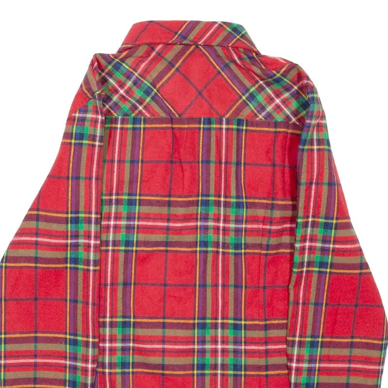 Preowned  Girls Shirt Red Check Long Sleeve 2XL 3