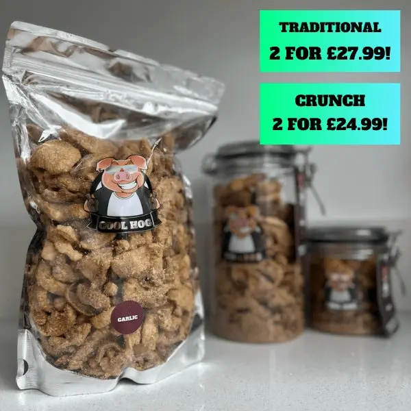 Garlic Flavour Pork Scratching Resealable Bag