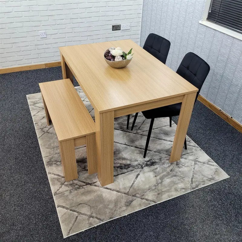 Dining Table Set with 2 Chairs Dining Room and Kitchen table set of 2, and Benches 2
