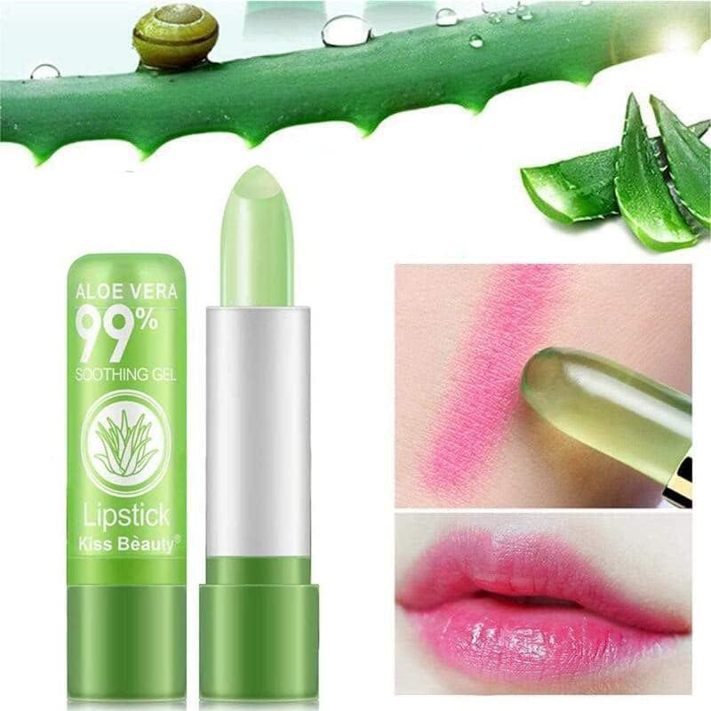 Aloe Vera Jelly Lipstick - Long-Lasting Moisturizing Cream Lip Balm with Temperature Color Changing Magic - Gloss, Lipgloss Gloss Lipgloss Makeup Glossy Cosmetic Moisturizer Hydrate Hydrating Moisture Moisturizing 4