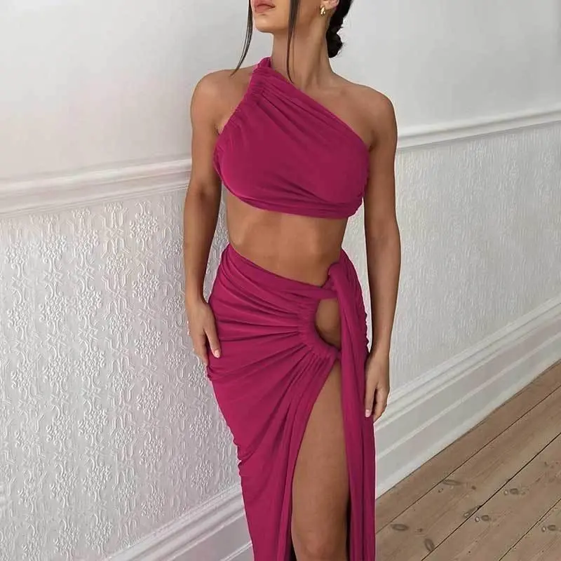【2025】 Sexy Hollow Backless Slim Fit Dress Women Sleeveless Strap Split Dresses  Women Sexy Crop Tank Top Women Party Club Outfit